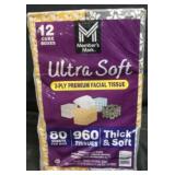 12pk cube boxes ultra premium facial tissie