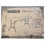 Lifetime 6-ft folding table AS IS