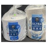 204 Ultra dinner paper plates & 300 Ultra lunch