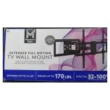 Extended full motion TV wall mount fits tvs