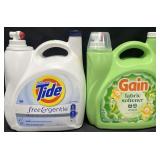 170 fl oz Tide detergent & 143 fl oz Gain fabric