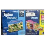 160 half gallon Zip-loc freezer bags & 347
