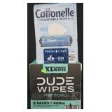 Cottonelle flushable wipes 504 count. Dude Wipes