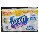 45ct Scott's 1000 sheet roll bath tissue