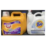 1.56 gal. Arm & Hammer detergent & 1.32 gal. Tide