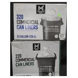 33 gallon Trash can liners 320 count. 50 gallon