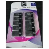 10pk 9 volt batteries