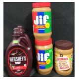 2pk 48oz Hersheys  chocolate syrup. 2 48oz jif