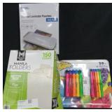 200ct thermal laminator pouches. 150ct Manila