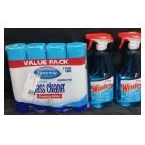 4pk lysol glass cleans cans. 2 32oz windex glass