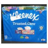 12 flat boxes kleenex tissues