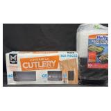 360 clear cutlery & 60 Hefty food storage