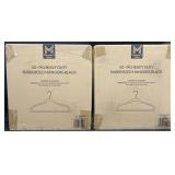 100 heavy duty rubberized black hangers, factory