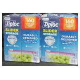 2 4pk 160ct ziploc slider storage bags