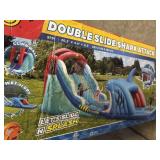Happy Hop double slide shark attack inflatable