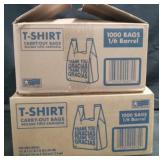 2 1000ct t-shirt carry out bags