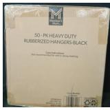 50pk heavy duty hangers black
