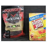 Jack Link's beef jerky 16oz. Slim Jim snack size