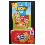 24pk nutter butter snack crackers. 60ct variety
