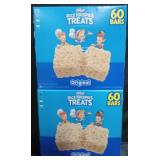 2 60ct originals rice krispie treat snack bars
