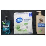 Listerine mouthwash 8.5oz. Dial bar soap 16