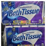 2- Ultra Premium bath tissue 45 rolls each