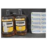 2- Listerine mouthwash 1.5 Liter each. Sensodyne