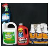 1gal simple green. Windex original 32oz. 80oz