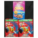 2 43.6oz kellogs fruit loops cereal. 42oz kellogs