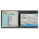 Dove body wash 61oz. Dove bar soap 16 bars