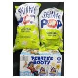 2 14oz skinny pop original popcorn. 40ct pirates