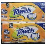 2- Super Premium Paper Towels 15 rolls each