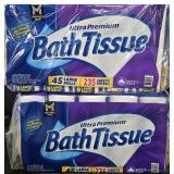 2- Ultra Premium bath tissue 45 rolls each