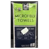 36 microfiber towels, 16ï¿½ x 16ï¿½