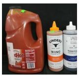 1gal Frank's red hot. Kinders 23.5oz wing sauce