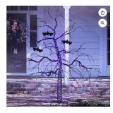 5' Pre-Lit Color Changing Spooky Tree