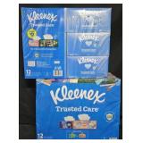 2- Kleenex facial tissue 12 flat boxes each
