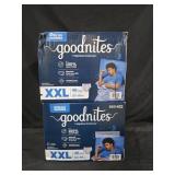 2 goodnites 40ct XXL 120-165lbs nighttime