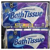 2- Ultra Premium bath tissue 45 rolls each