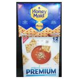 12pks original premium crackers. 4 boxes honey