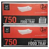 Paper food trays 150 count