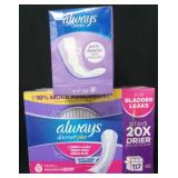 117ct Always discreet plus pads 5 plus size. 4ct