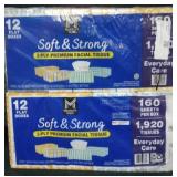 2 12 flat boxes soft and strong facial tissue
