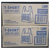 T-shirt bags 1/6th barrel 2000 count