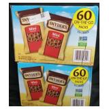 2 60ct Snyder mini pretzel pks