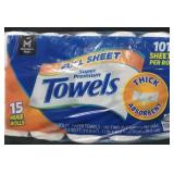 15pk huge rolls super premium towels