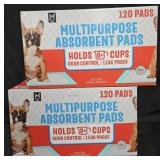 2- Multipurpose Absorbent Pads 120 count each
