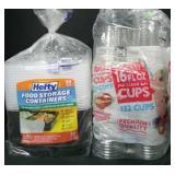 50ct hefty food storage containers. 132ct 16oz