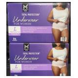 168 large Total Protection underwear for women