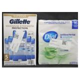 Gillette men's antiperspirant 5 count. Dial bar